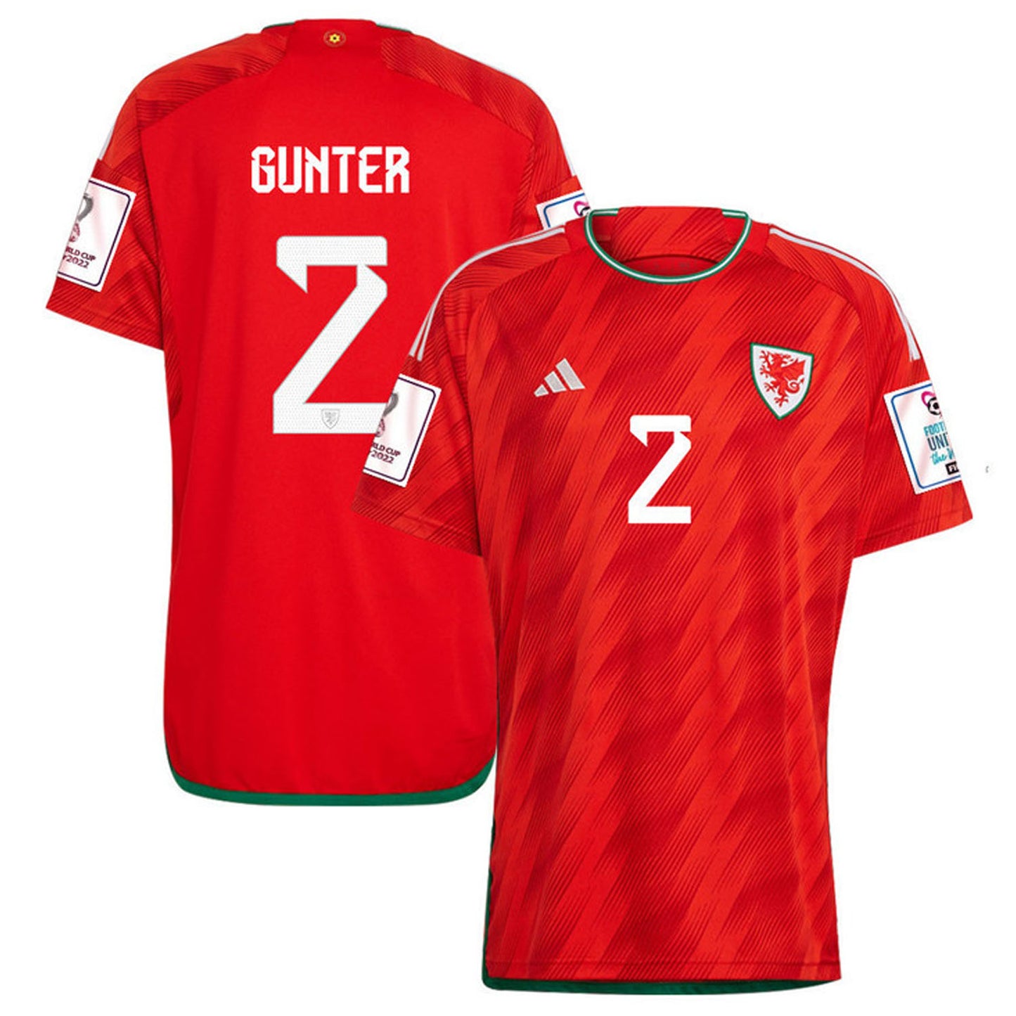 Chris Gunter Wales 2 Fifa World Cup Jersey