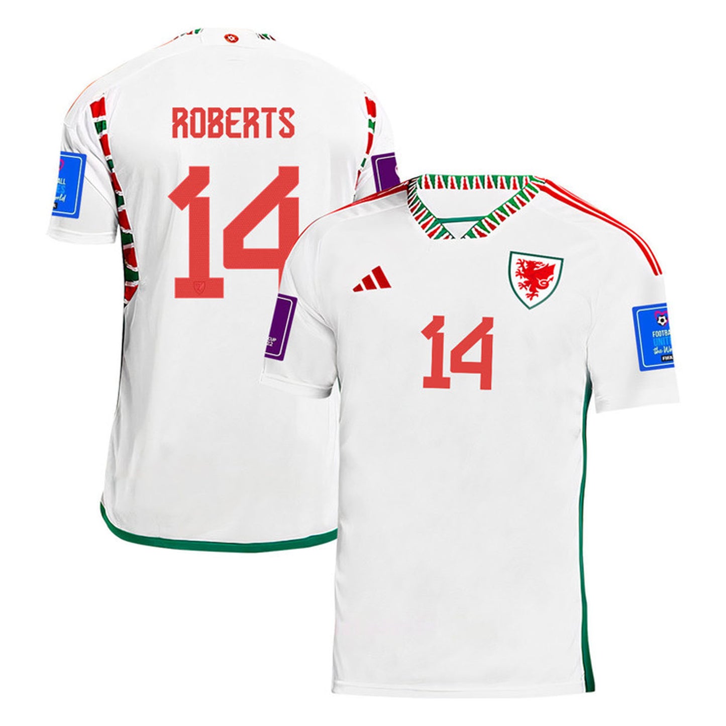Connor Roberts Wales 14 Fifa World Cup Jersey