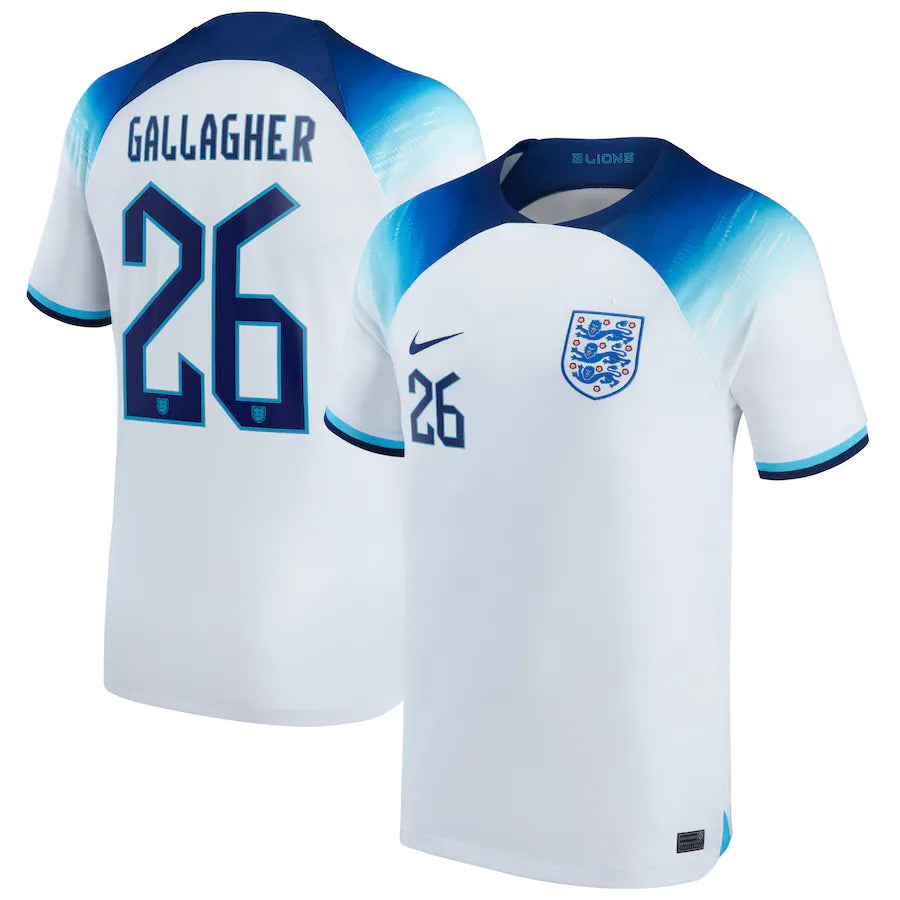 Conor Gallagher England 26 White FIFA World Cup Jersey