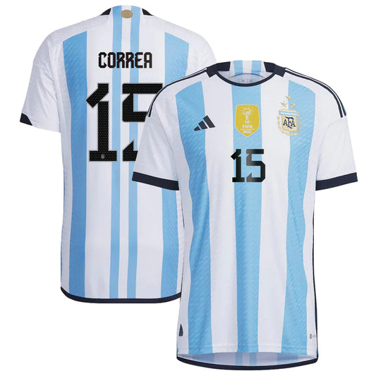 Angel Correa Argentina 15 FIFA World Cup Jersey