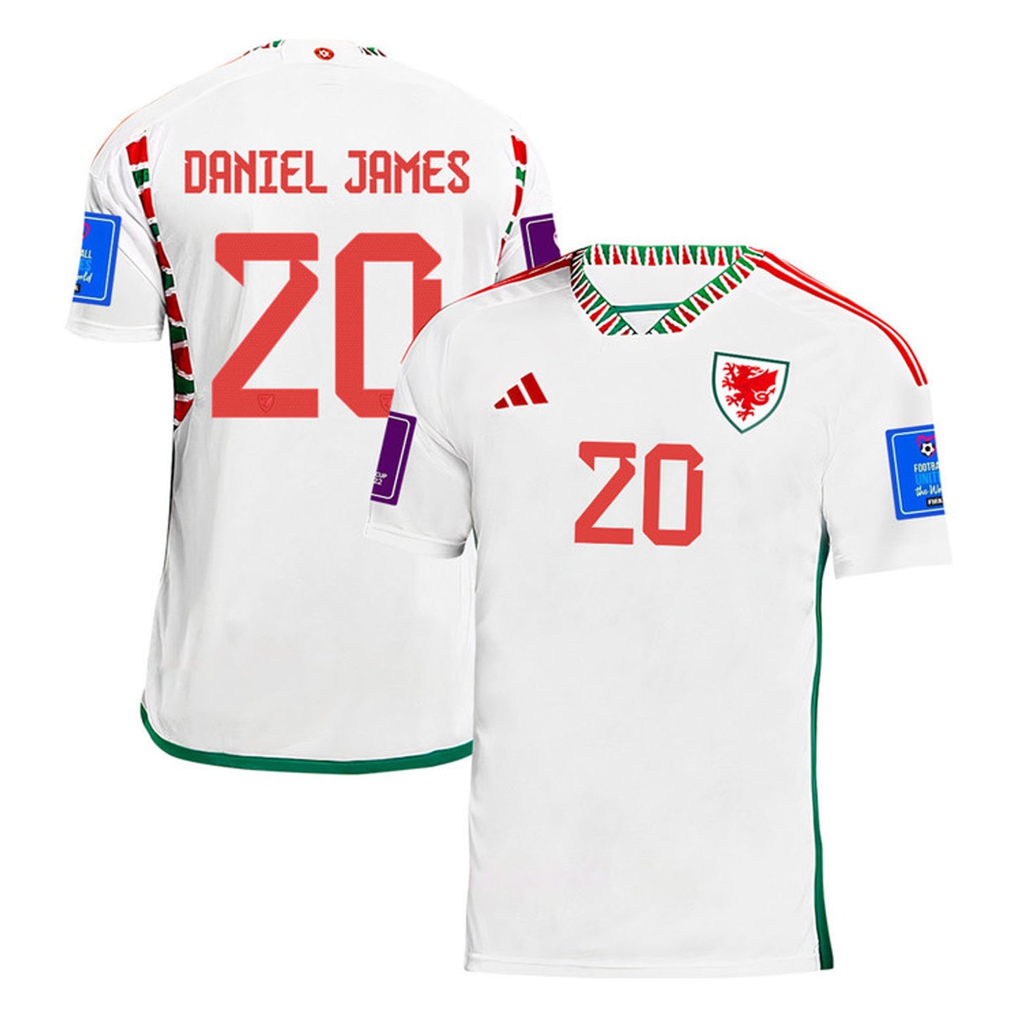 Daniel James Wales 20 Fifa World Cup Jersey