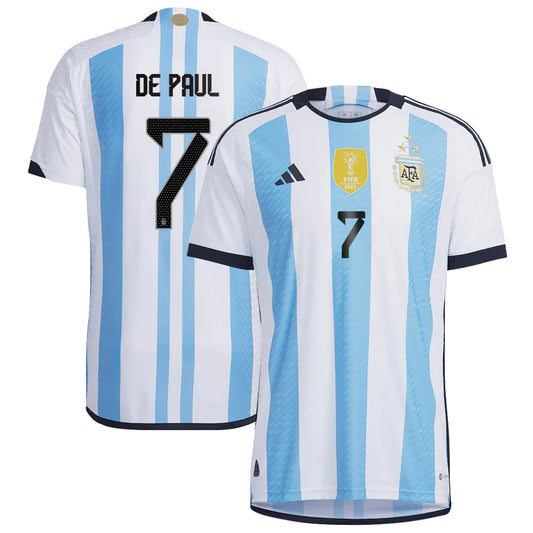 Rodrigo De Paul Argentina 7 FIFA World Cup Jersey