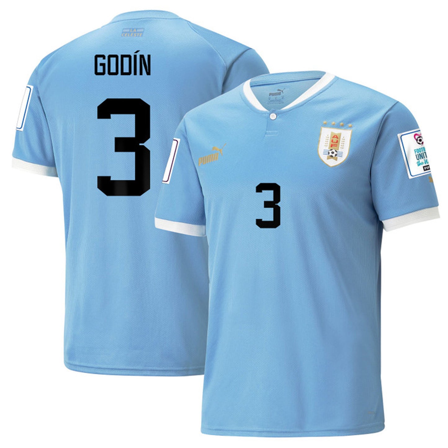 Diego Godín Uruguay 3 Fifa World Cup Jersey