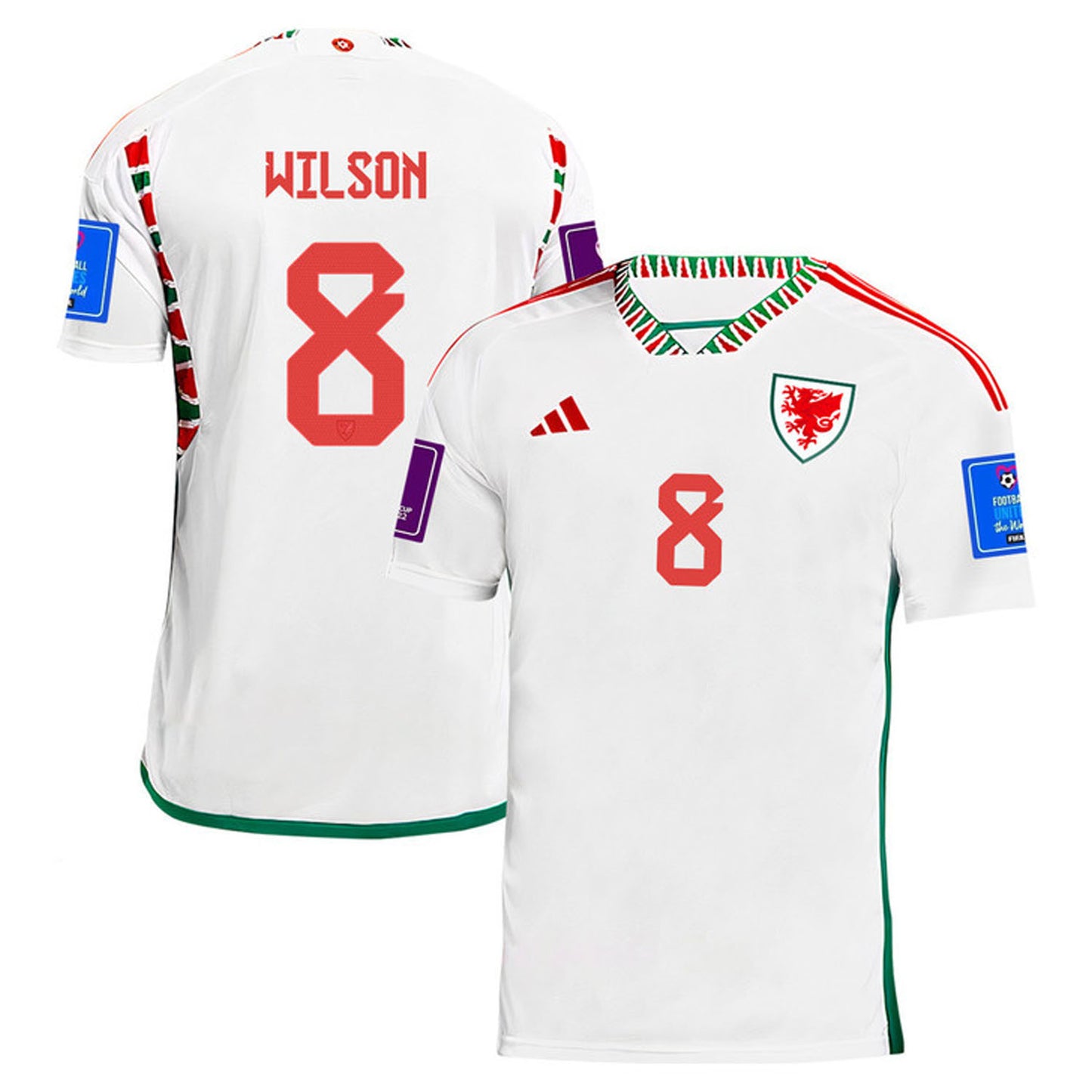 Harry Wilson Wales 8 Fifa World Cup Jersey
