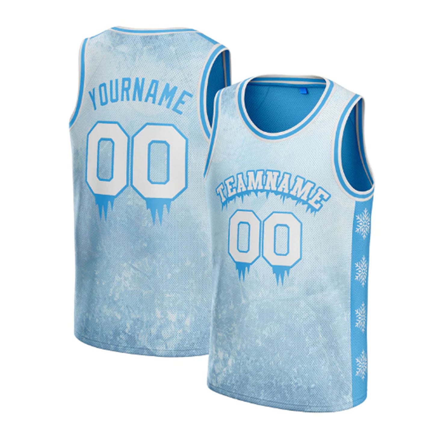 Icy Blue Custom Basketball Jersey