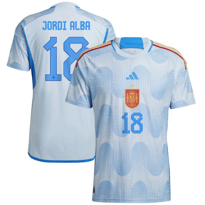 Jordi Alba Spain 18 FIFA World Cup Jersey