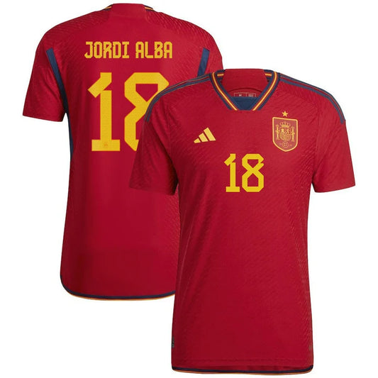 Jordi Alba Spain 18 FIFA World Cup Jersey