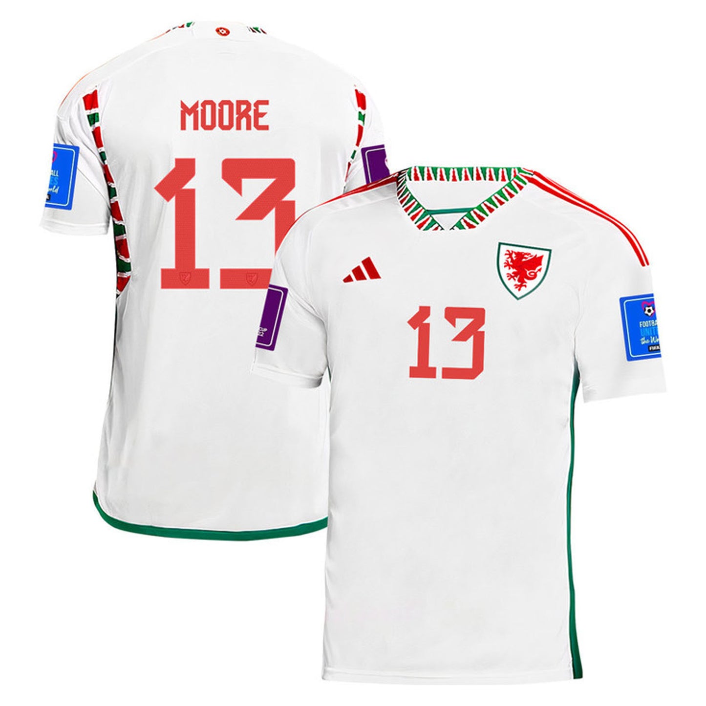Kieffer Moore Wales 13 Fifa World Cup Jersey