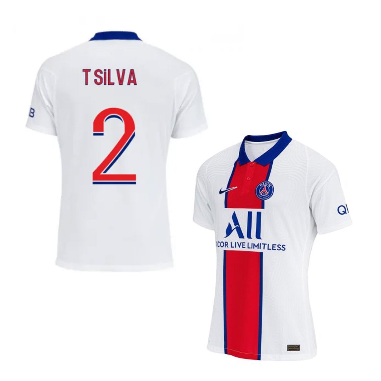 Ligue 1 Thiago Silva PSG 2 Jersey