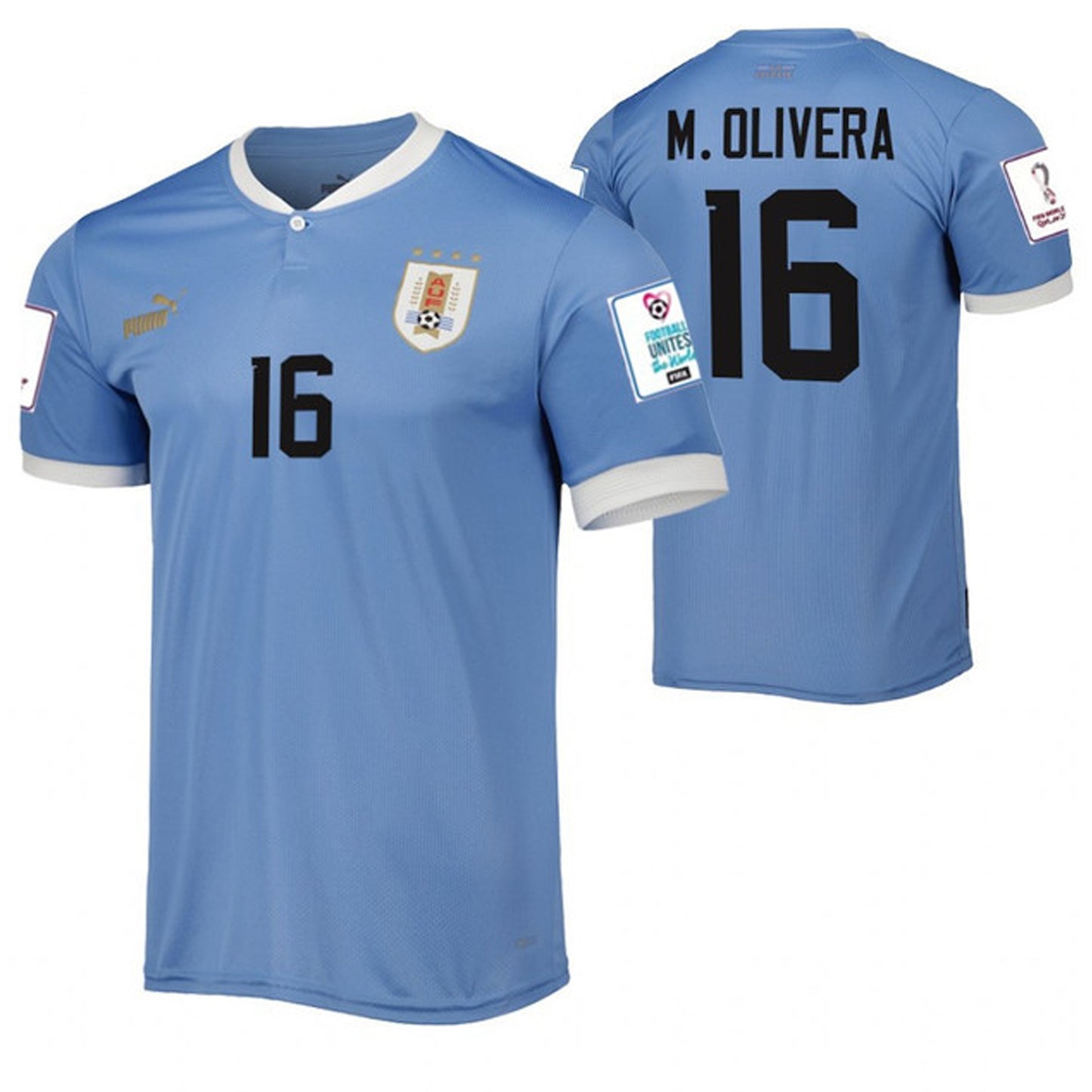 Mathias Olivera Uruguay 16 Fifa World Cup Jersey