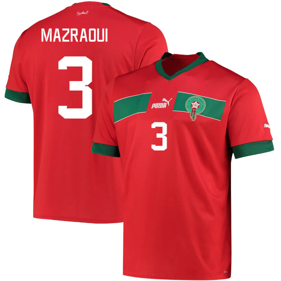 Noussair Mazraoui Morocco 3 FIFA World Cup Jersey