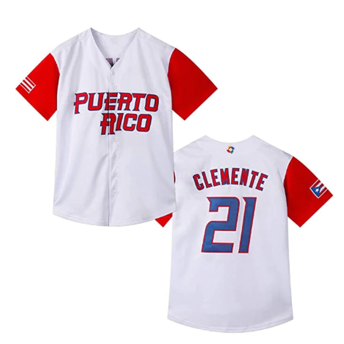 Puerto Rico Roberto Clemente Baseball 21 Jersey