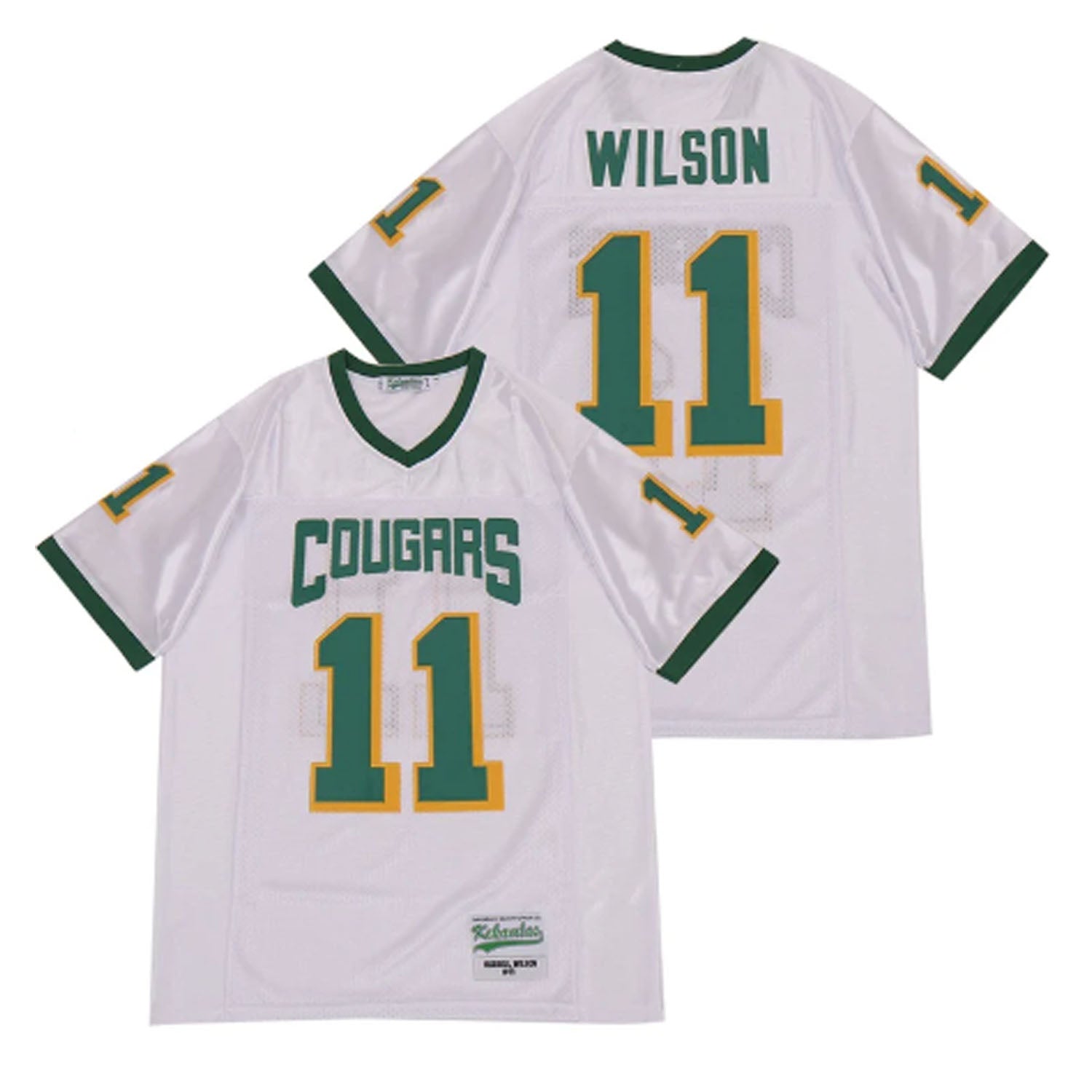 Russell Wilson 11 Collegiate School Cougars Green Football Jersey — BORIZ