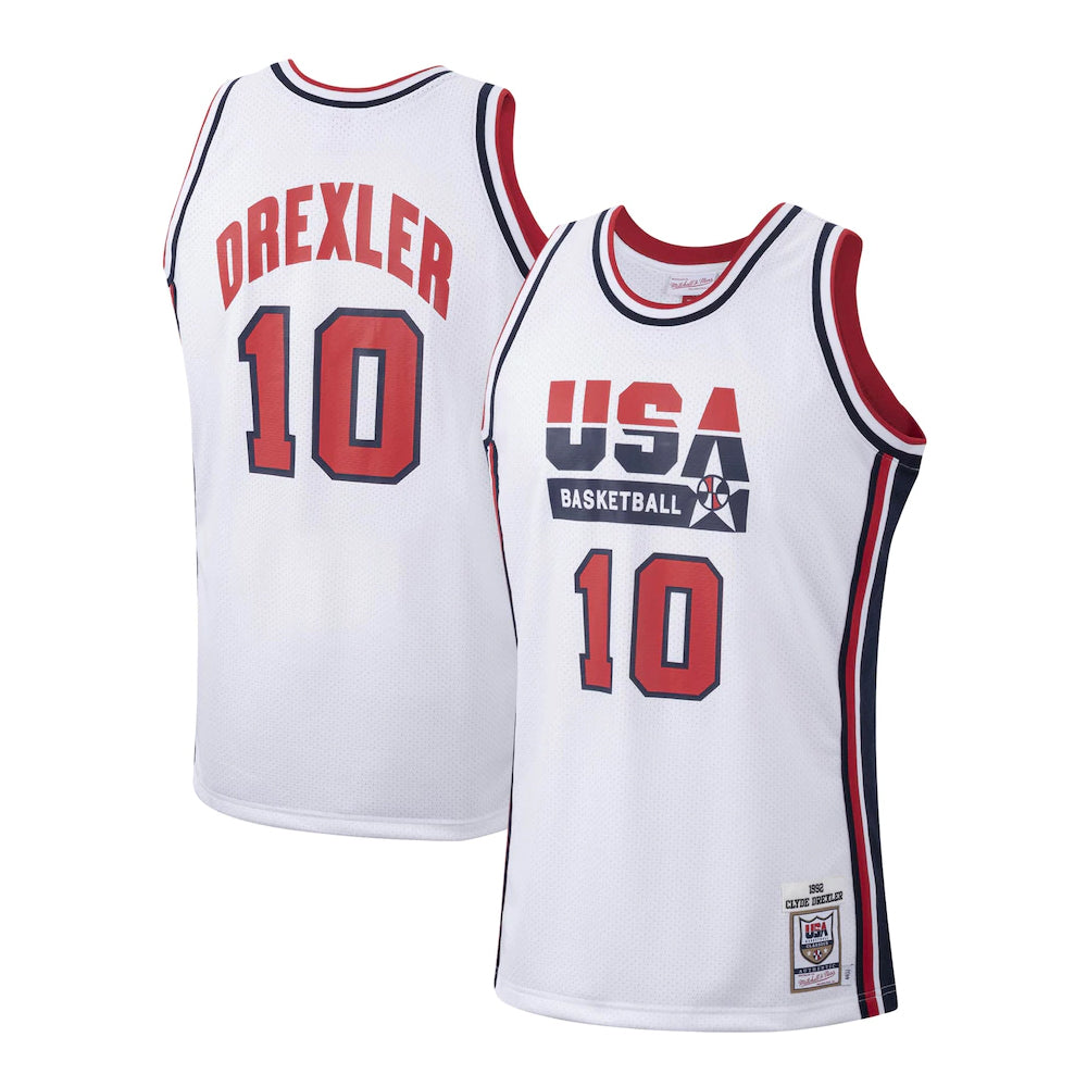 Team USA Clyde Drexler 10 Jersey