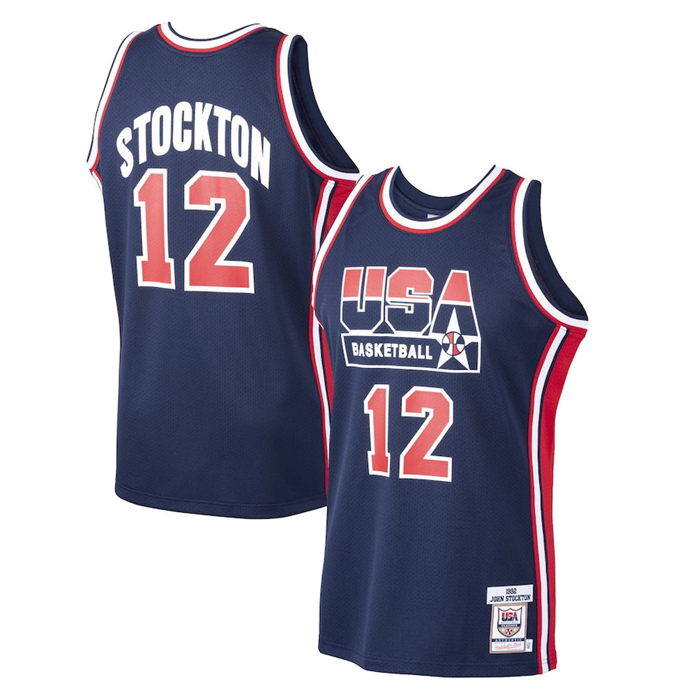 Team USA John Stockton 12 Jersey