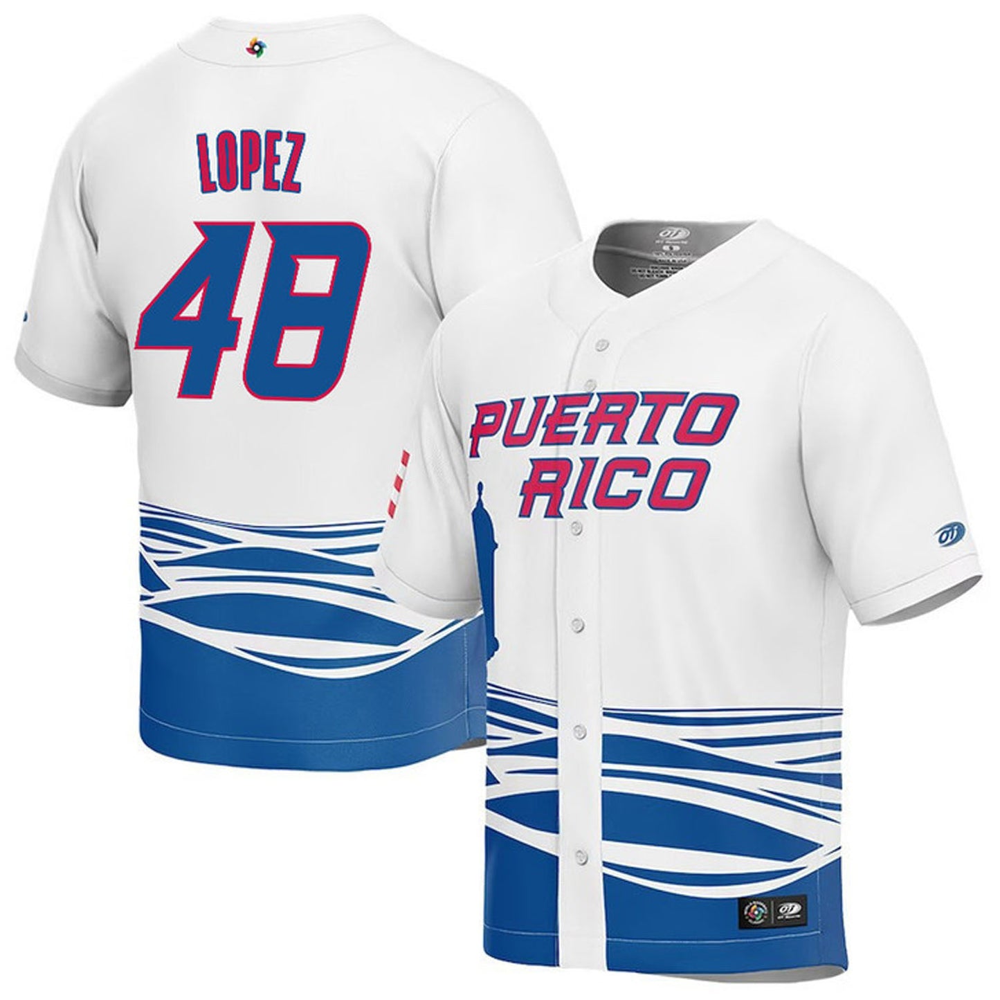 WBC Jorge Lopez Puerto Rico 48 Jersey