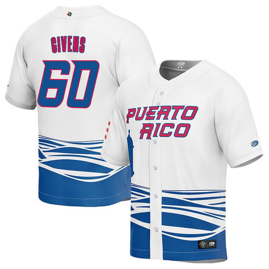 WBC Mychal Givens Puerto Rico 60 Jersey