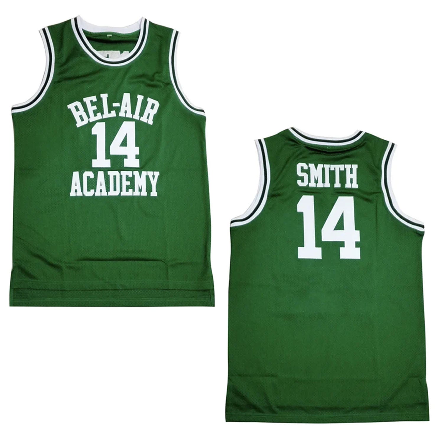 Will Smith Bel Air Academy Stitched Basketball Jersey #14, Black / M